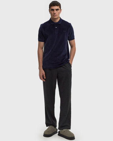 Polo tričko Fred Perry Velour Zip Neck Polo Shirt Navy | M8720-395, 1