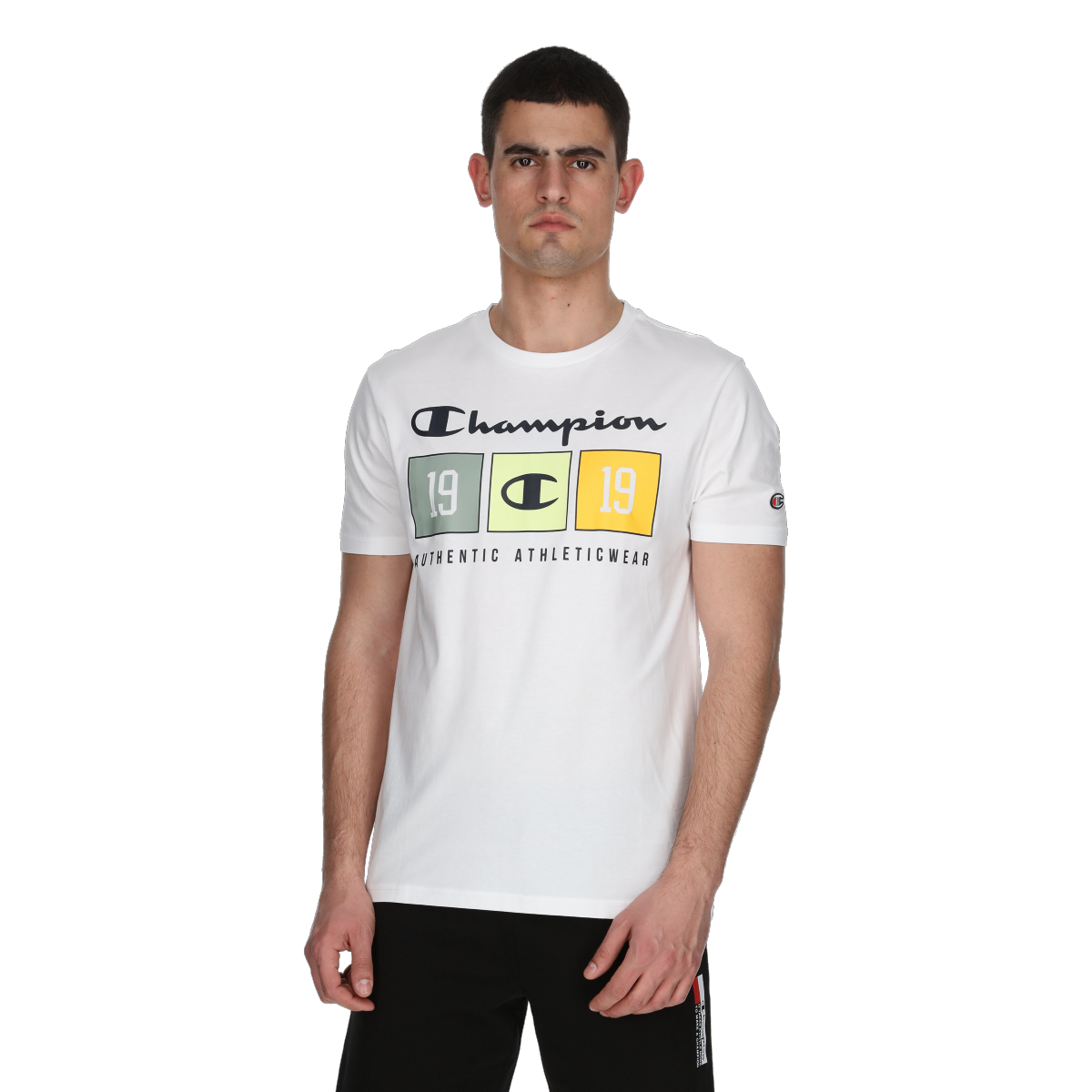 Tričko Champion Crewneck Graphic Print T-Shirt Biela | 221479-WW001, 0