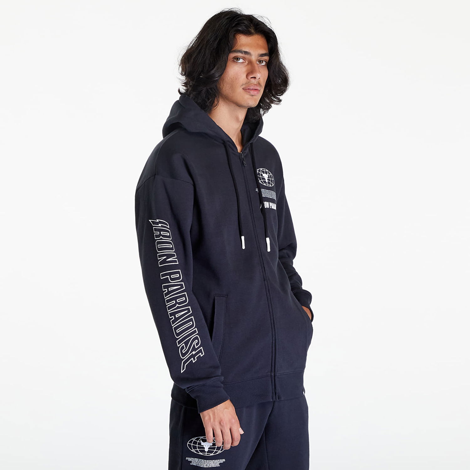 Mikina Under Armour Project Rock Rival Fleece Disrupt Čierna | 1373565-001, 1