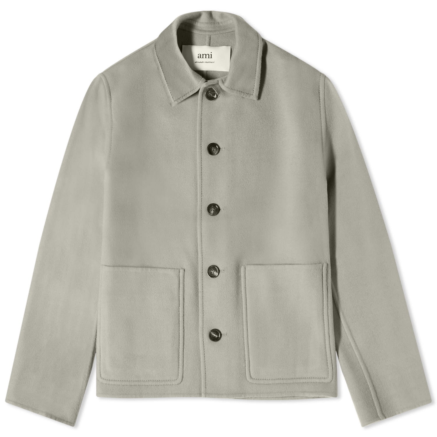 Bunda AMI Double Face Wool Jacket Šedá | HJK200-WV0022-263, 0