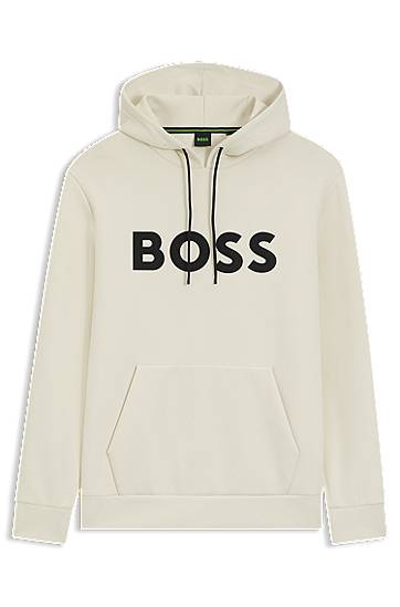 Mikina BOSS BOSS Cotton Blend Hoodie Béžová | 50551457