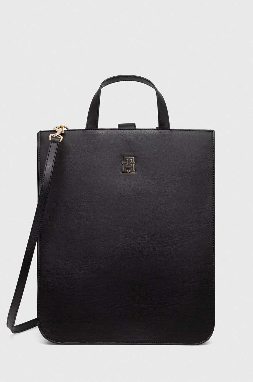 Taška cez rameno Tommy Hilfiger Shouldr Bag Čierna | AW0AW15083, 0