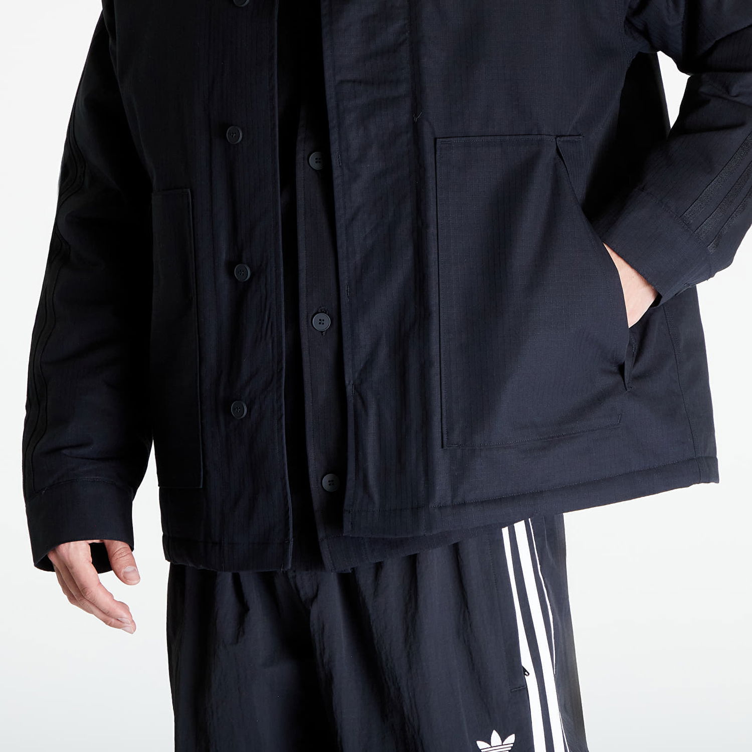 Bunda adidas Originals Men's jacket adidas Premium Essentials+ Full Zip Jacket Black Čierna | IR7736, 1