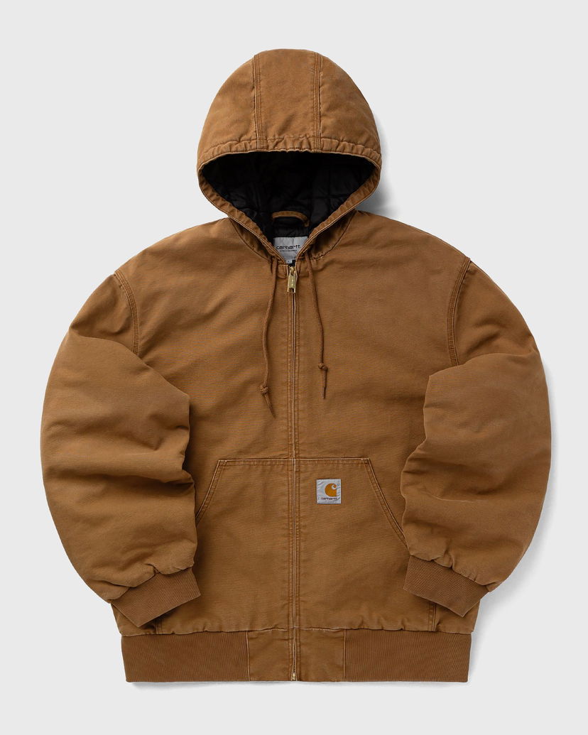 Bunda Carhartt WIP OG Active Hooded Canvas Full Zip Jacket Hnedá | I035891-HZ.4O
