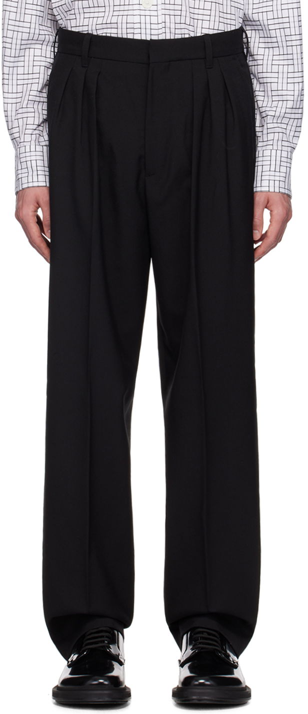 Nohavice KENZO Pleated Tailored Trousers Čierna | FE65PA2149GE, 0