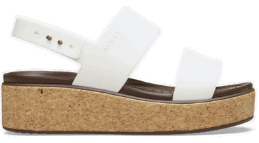 Tenisky a topánky Crocs Brooklyn Cork Low Wedge Sandals Biela | 211144-0WV, 0