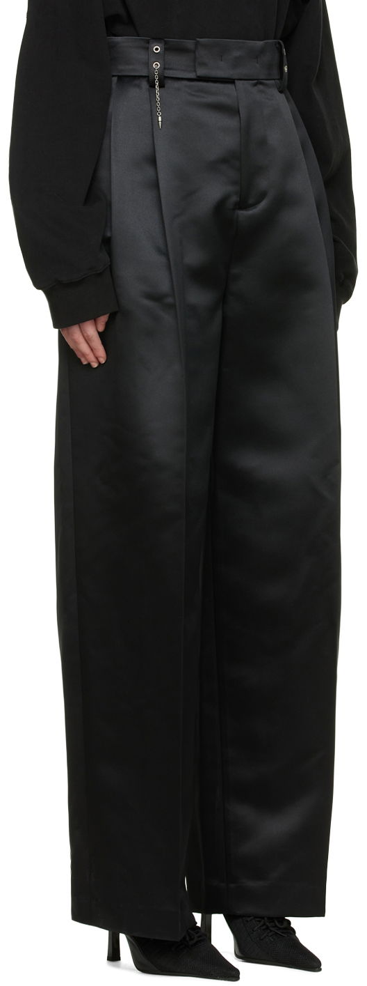 Nohavice We11done We11done Satin Wide-Leg Trousers Čierna | WD-PT1-22-234-M-BK, 1