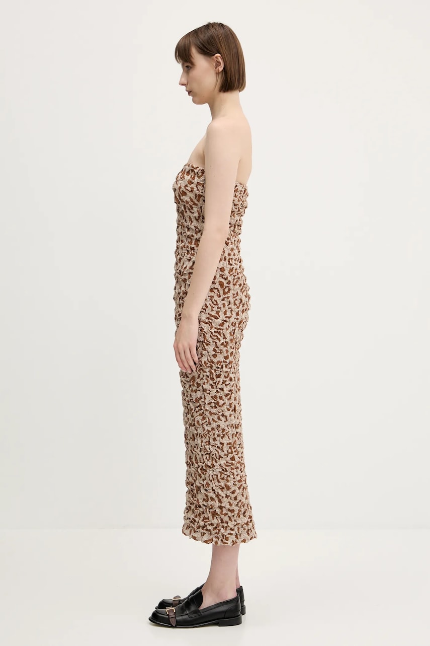 Šaty Nanushka Nanushka HAYLEN Midi Fitted Dress Béžová | NW25SSDR31174, 1