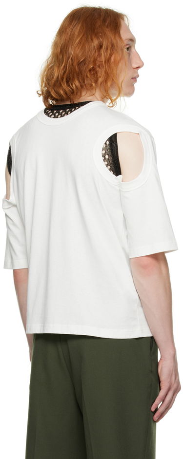 Tričko Dion Lee Cutout Detail T-Shirt Biela | C3077F22, 2