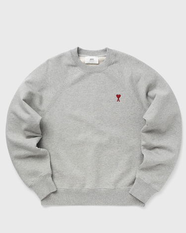 Mikina AMI Paris RED DE COEUR SWEATSHIRT Šedá | BFUSW005.747-0951, 2