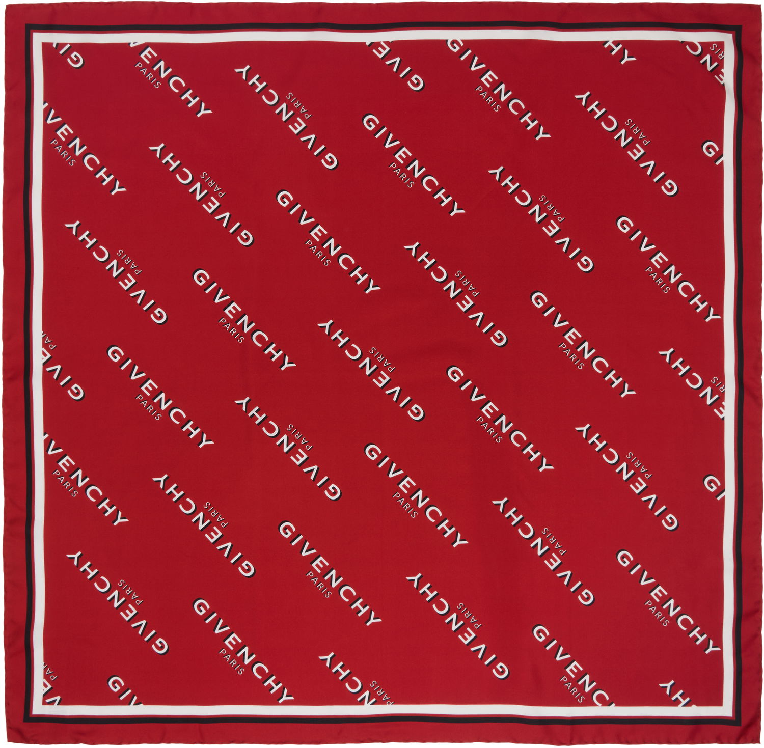 Šál Givenchy Givenchy Shadow Square Scarf Červená | BG00MZG002410, 0
