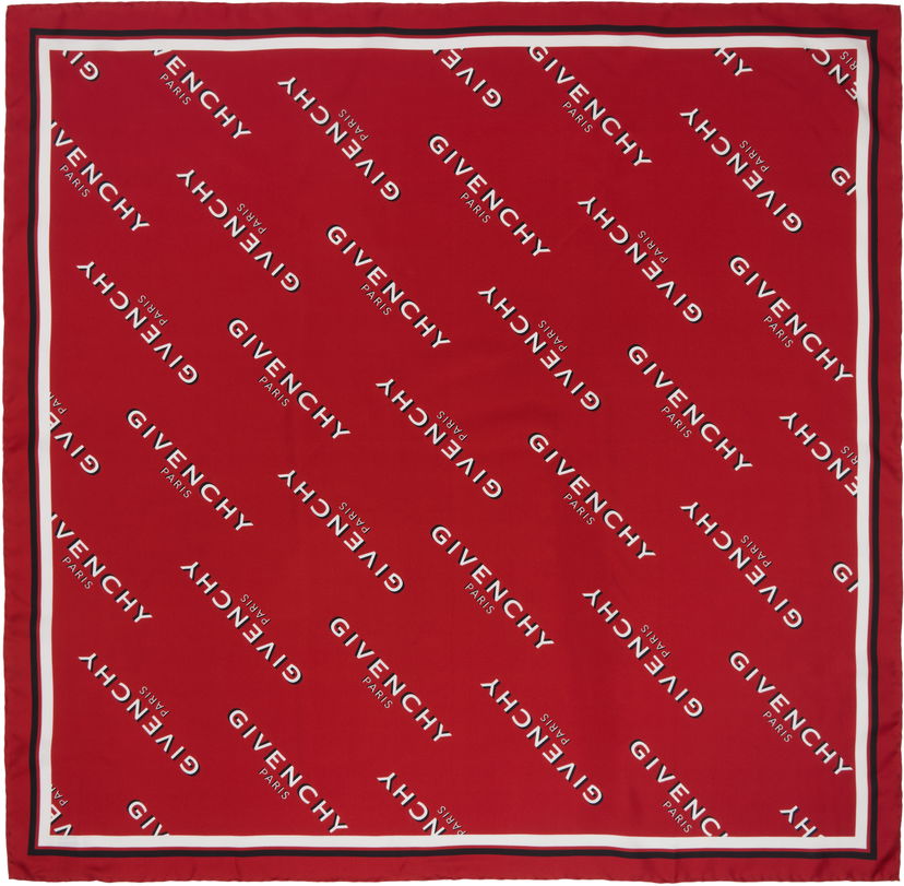 Šál Givenchy Givenchy Shadow Square Scarf Červená | BG00MZG002410