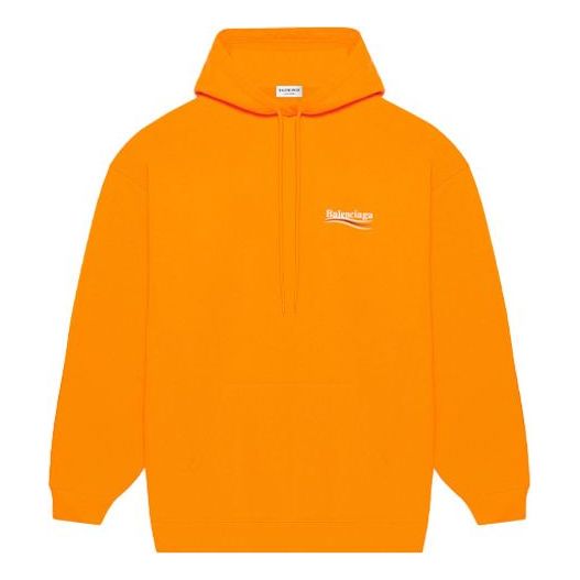 Mikina Balenciaga Balenciaga FW21 Logo Hoodie Oranžová | 578135TKVE97073