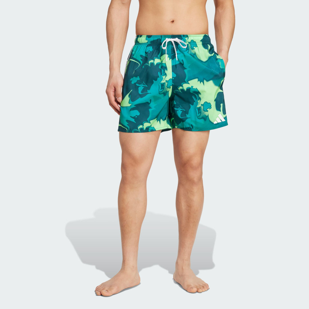 Šortky adidas Performance Printed Swim Shorts Zelené | JX5042, 0