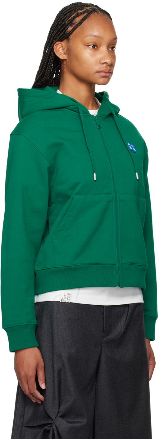 Cropped TRS Tag Zip Hoodie