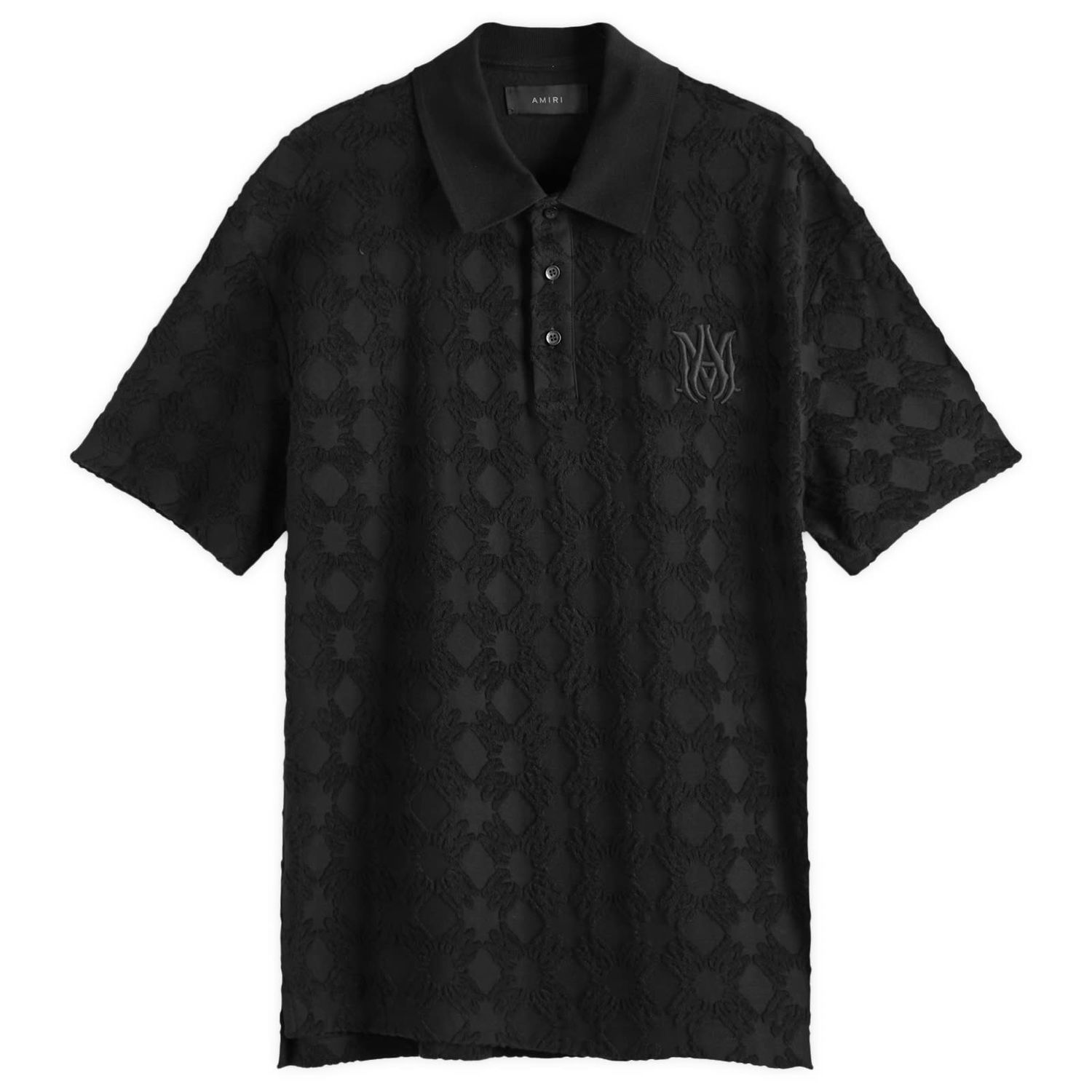 Polo tričko AMIRI MA Quad Toweling Polo, Size Large Čierna | AMJYPO1015-001, 0