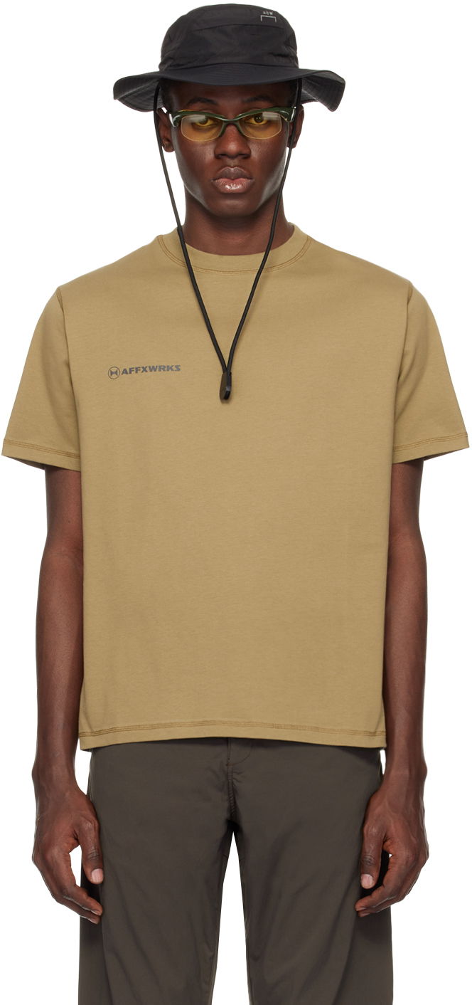 Tričko AFFXWRKS Printed T-Shirt Hnedá | SS24T04, 0
