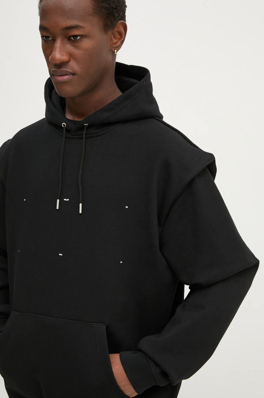 Black Printed Hoodie