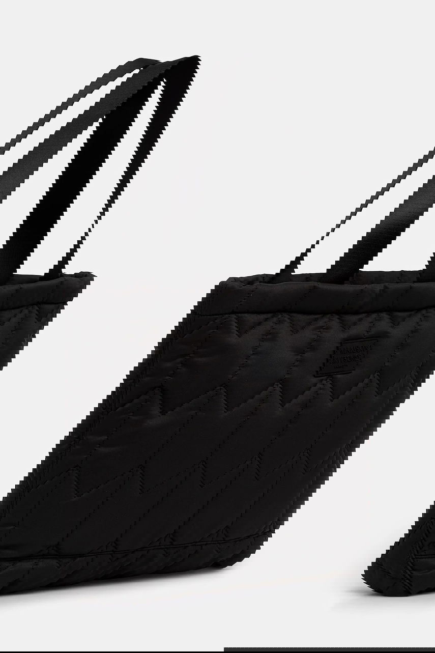 Tote bag MAISON KITSUNÉ Maison Kitsuné Chevron Quilted Large Tote Čierna | PM05104WB0043, 1