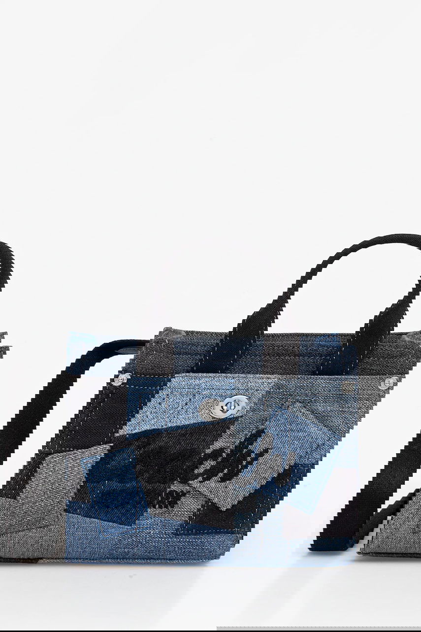 Tote bag Coach Coach Denim Patchwork Tote Bag Modrá | CAO32, 0