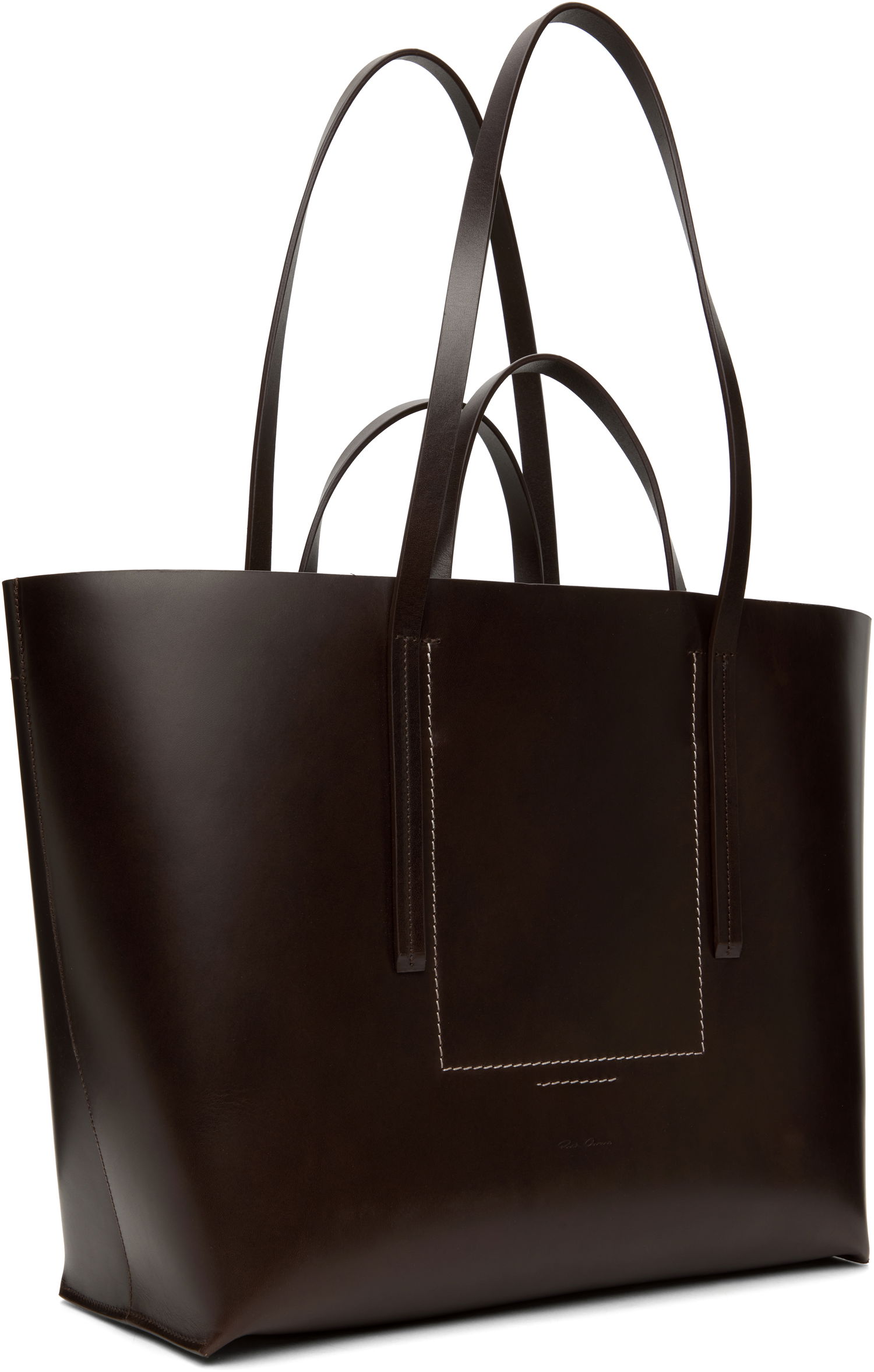 Tote bag Rick Owens Rick Owens Hollywood Shopper Tote Hnedá | RA01E0662 LGEL, 1