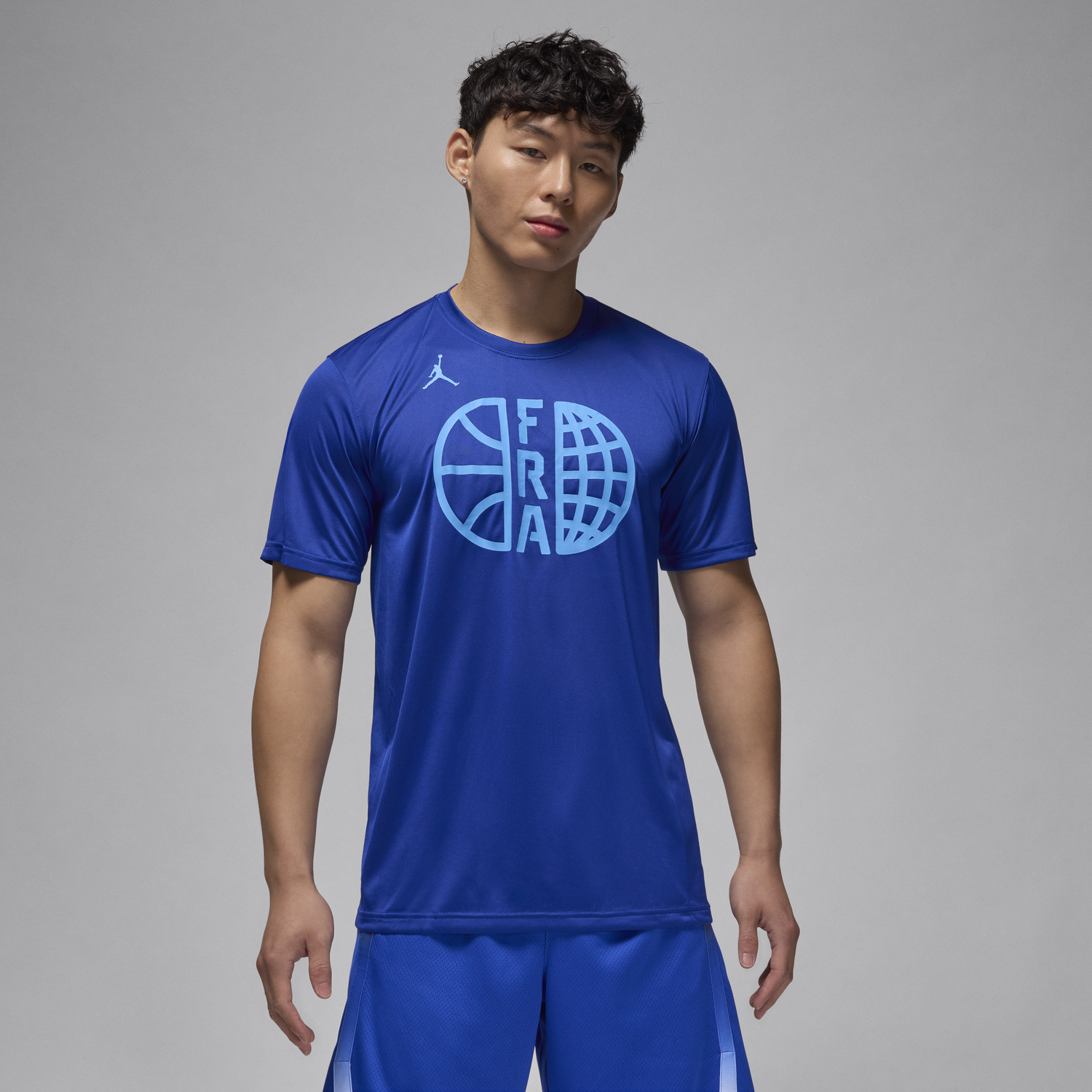 Tričko Nike France Practice Basketball Tee Modrá | FQ3661-417, 1