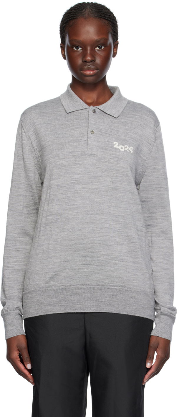 Polo tričko Comme des Garçons '2024' Print Polo Shirt Šedá | FM-N007-051, 0