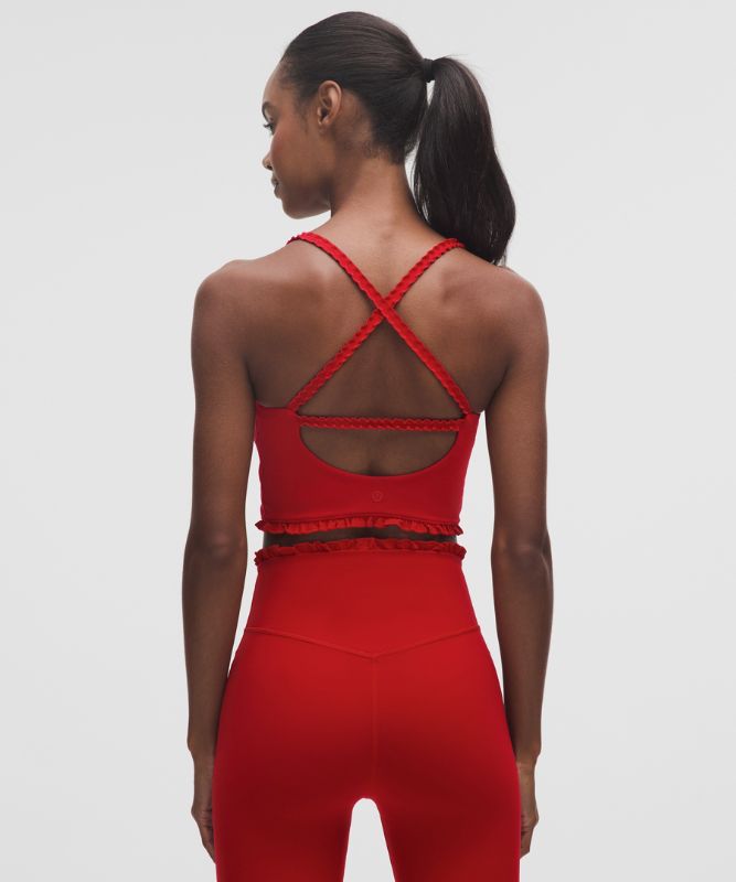 Tielko lululemon Nulu Cropped Ruffle Tank Top Červená | prod20004239, 1