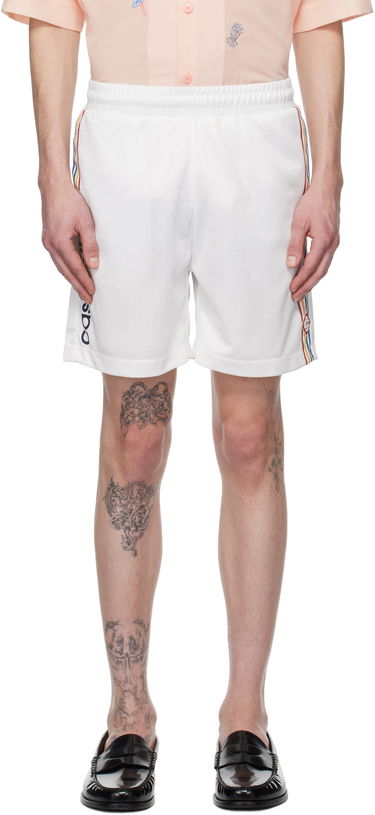 Šortky Casablanca Casablanca Jacquard Monogram Football Shorts Biela | MPS25-JTR-224-02, 0