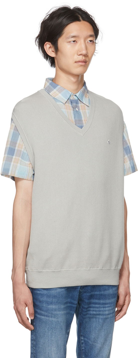 Sveter rag & bone Winslow Knit Vest Šedá | MBS22P012LL12, 1
