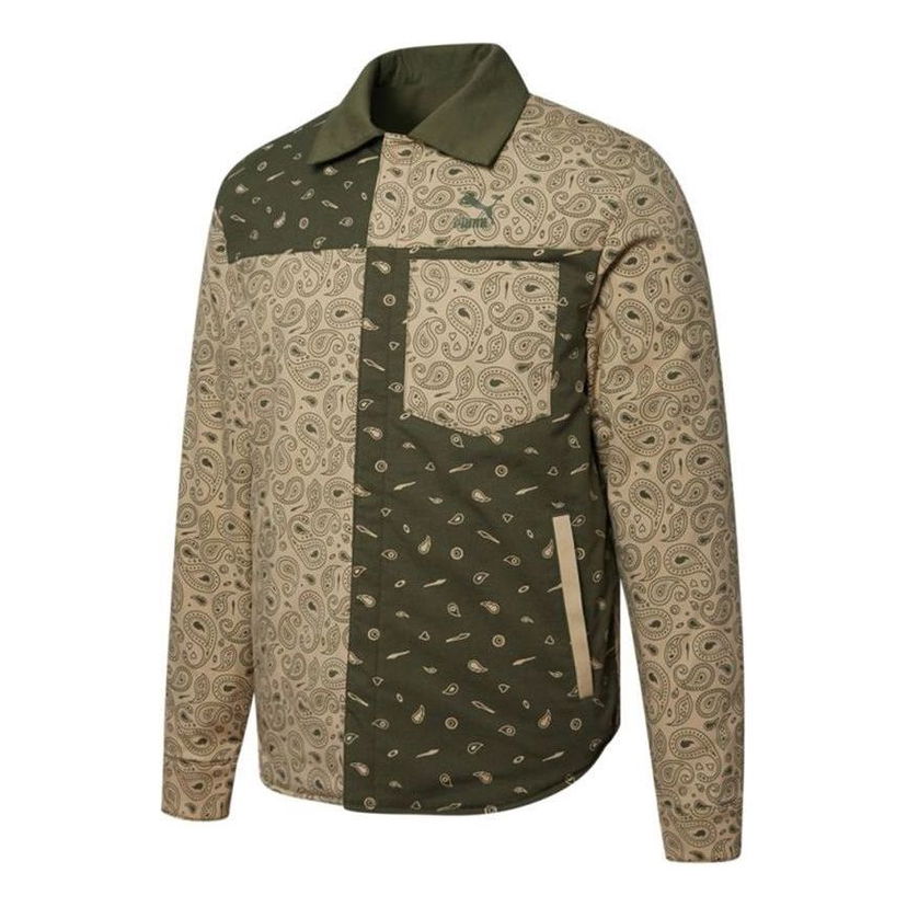 Košeľa Puma Paisley Woven Reversible Shacket Zelené | 534972-12
