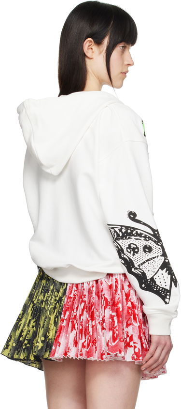 Mikina Chopova Lowena Chopova Lowena Double Dotty Zip-Up Hoodie Biela | 5239, 2