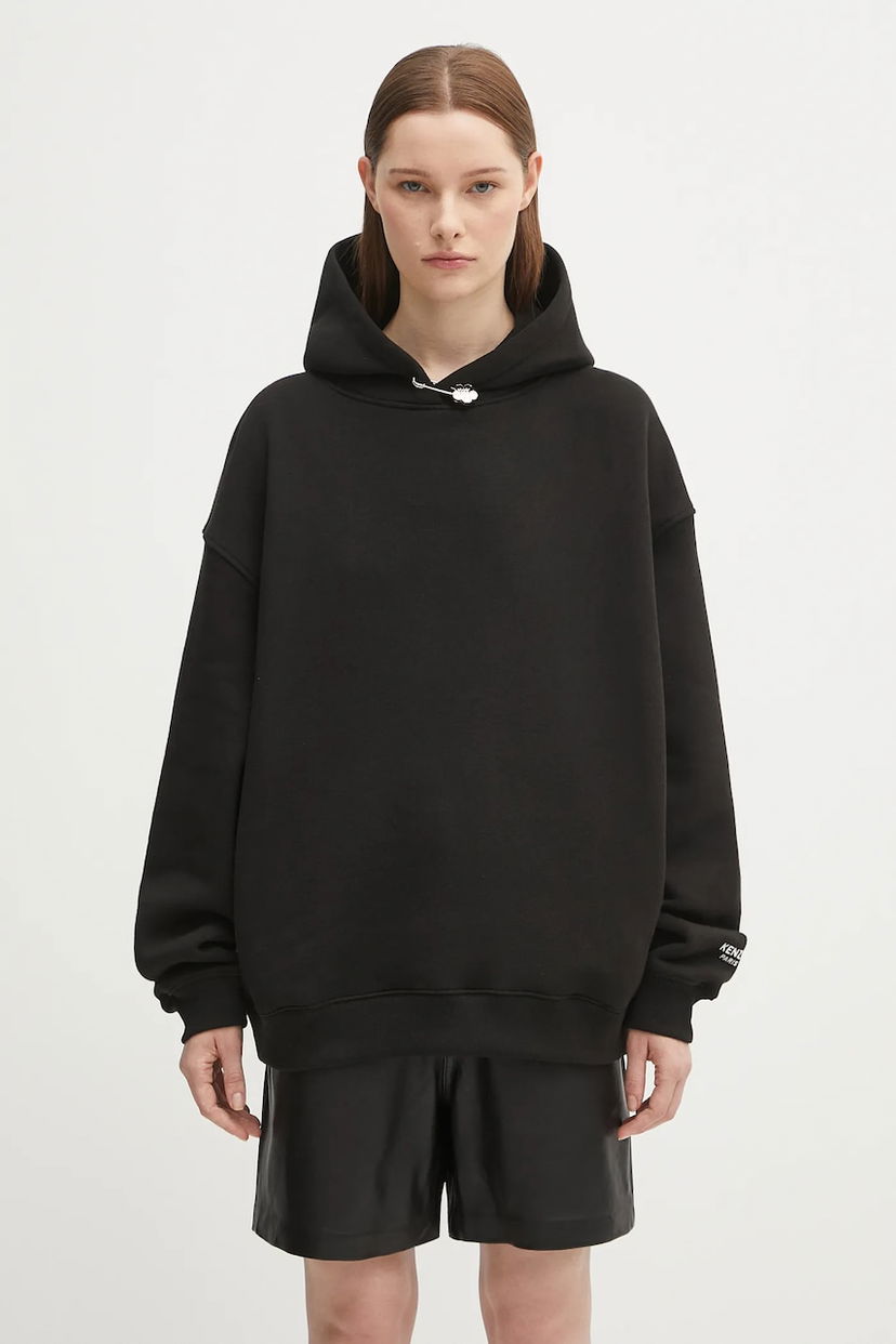 Mikina KENZO Kenzo Gots Oversize Hoodie with Boke Pin Čierna | FF62HO4524MB