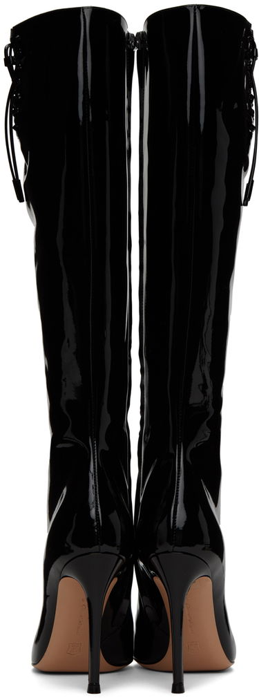 Šaty Gianvito Rossi Gianvito Rossi Avril Lace-Up Patent Leather Boots Čierna | G80246.15RIC.VER, 1