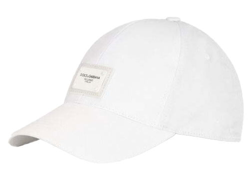 Šiltovka Dolce & Gabbana Branded Plate Baseball Cap White Biela | GH590AFUFJRW0800