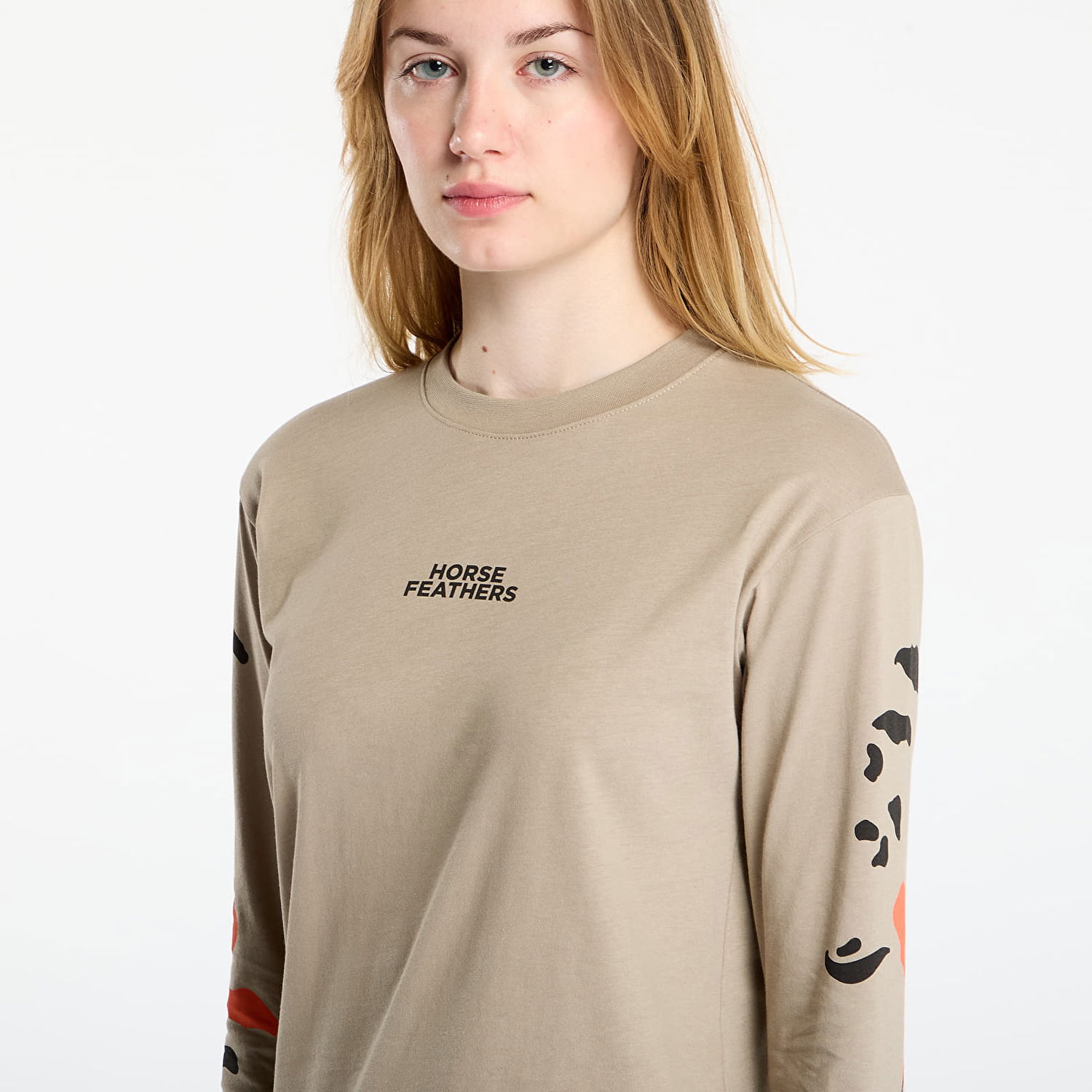 Tričko Horsefeathers Long-Sleeve Top Reiko Béžová | SW958A, 1
