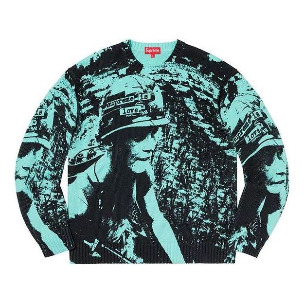Sveter Supreme Supreme Is Love Graphic Print Sweater Tyrkysová | SUP-FW19-891