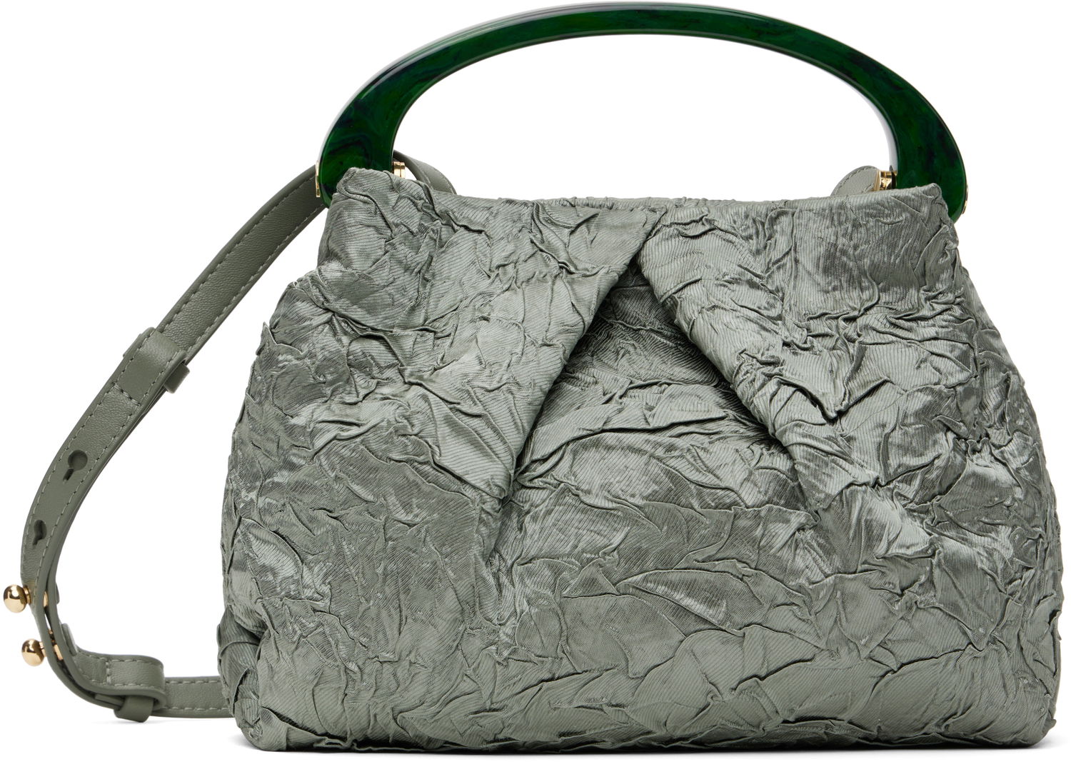 Kabelka Dries Van Noten Dries Van Noten Small Folded Crushed Bag Zelené | 251-011524-1428, 0