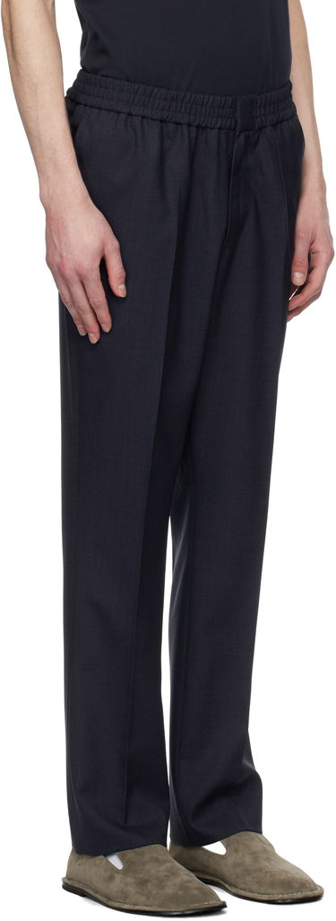 Nohavice AMI AMI Paris Elasticated Waist Trousers Navy | HTR226.WV0043, 1