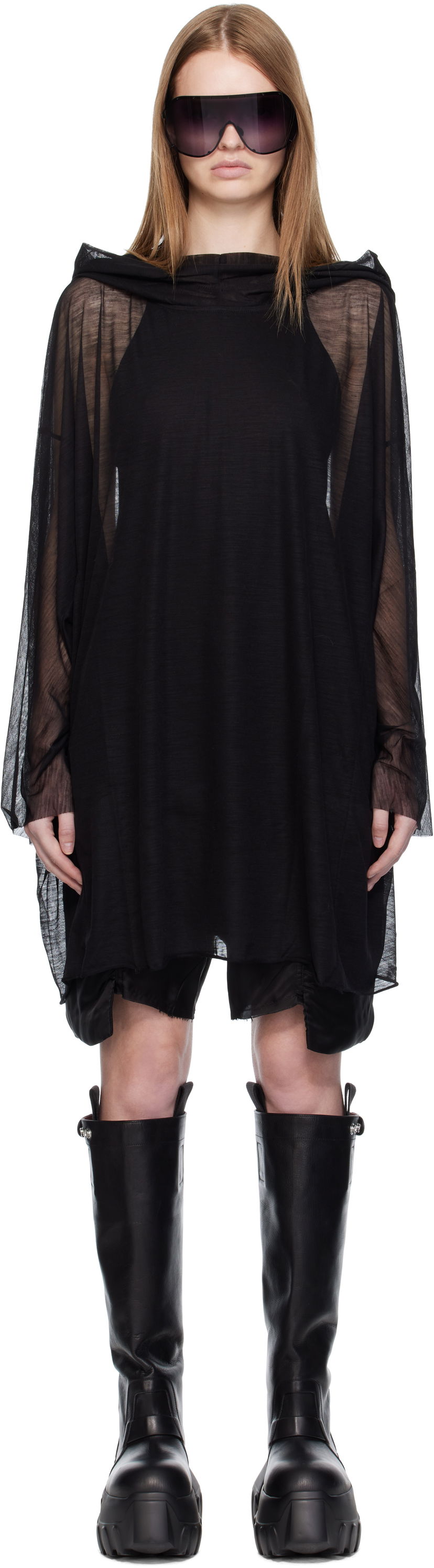 Mikina Rick Owens Rick Owens Concordians Hooded Tunic Čierna | RP02E4536 JWR