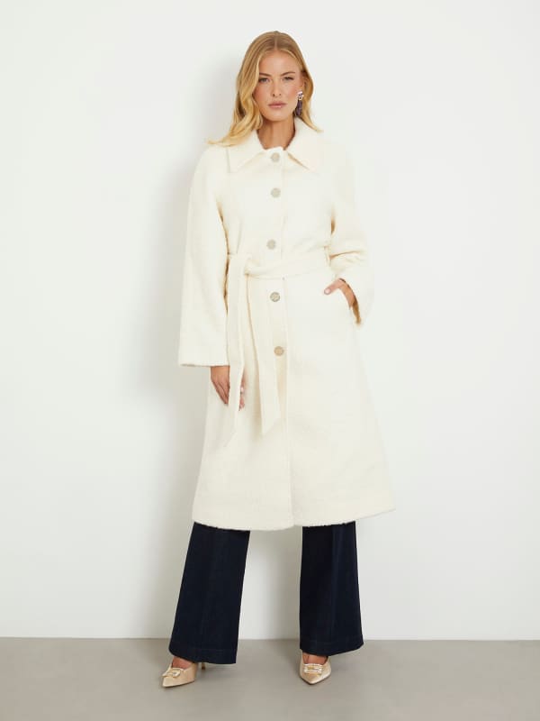 Kabáty GUESS Faux Fur Coat Biela | W4RL44WG2M0, 0