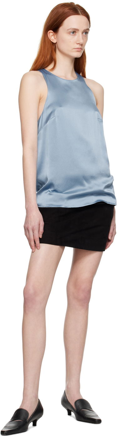 Tielko Loulou de Saison Loulou de Saison Estor Silk Camisole Modrá | ESTOR, 3