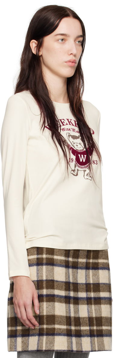 Tričko Max Mara Weekend Bear Long Sleeve T-shirt Biela | 2425946022600 MM13224, 1