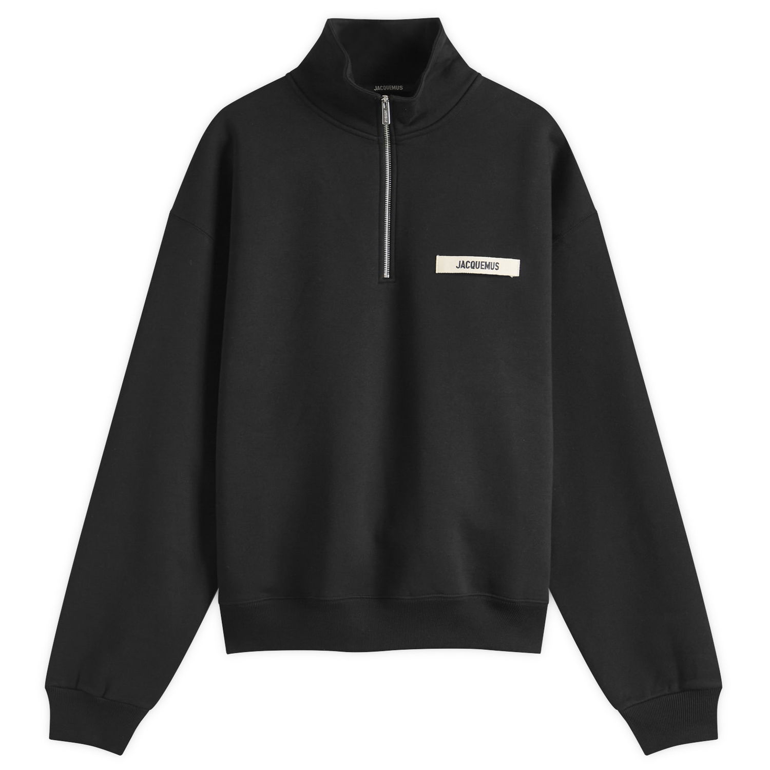 Mikina Jacquemus Jacquemus Grosgrain Zip Sweatshirt, Size Large Čierna | 25ESSM00313AJ00174-990, 1