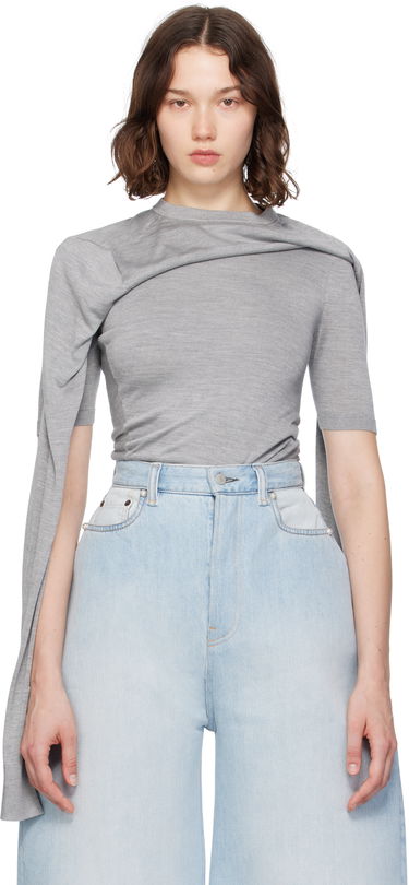 Tričko Acne Studios Acne Studios Layered T-Shirt Šedá | A60569-, 0