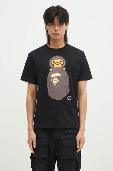 Tričko BAPE APE HEAD T-shirt With Print Čierna | 2K80110002, 0