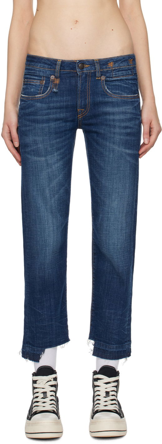 Džínsy R13 R13 Boy Straight Jeans Modrá | R13W0991-664C, 0