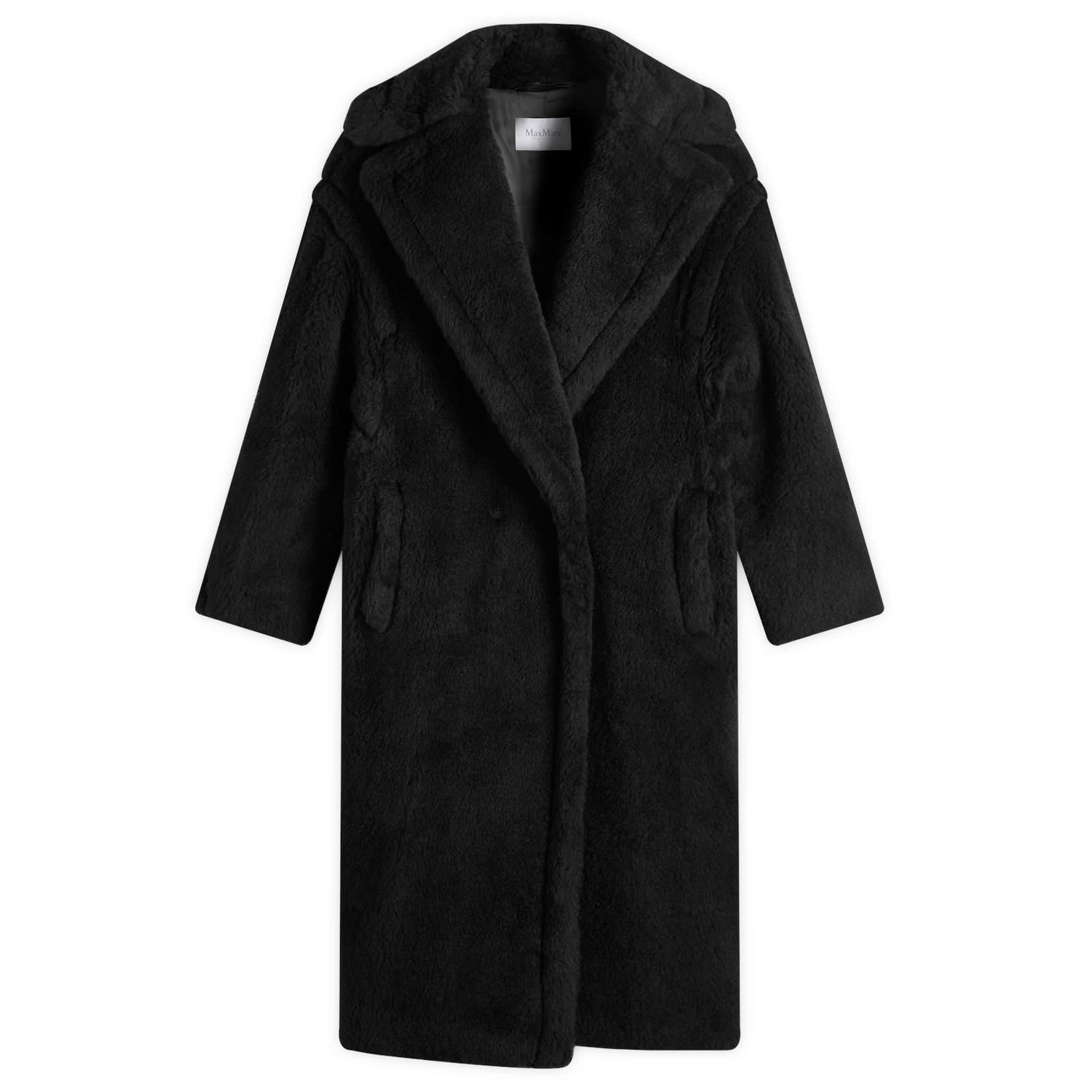 Kabáty Max Mara Maxi Faux Fur Coat Čierna | 2421016042600-008, 1