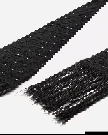 Šál KIKO KOSTADINOV Tarr Night Sky Textured Patterned Scarf with Fringe Čierna | KKAW25KN09 112, 5