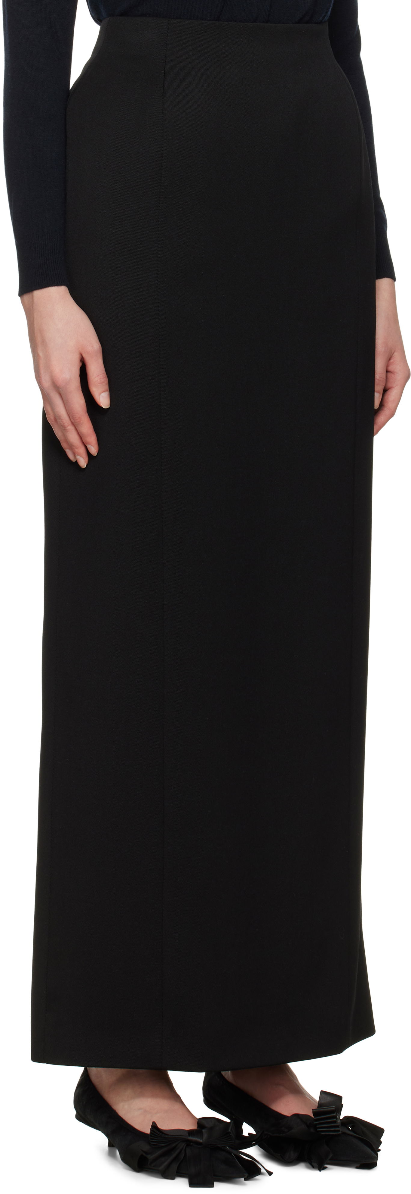 Sukňa Balenciaga Balenciaga Hourglass Maxi Skirt Čierna | 814081 TPT24, 1